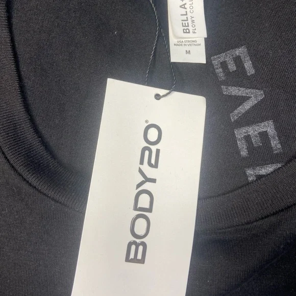 Body 20 Black‎ Tank Top with White Text - Picture 3 of 3